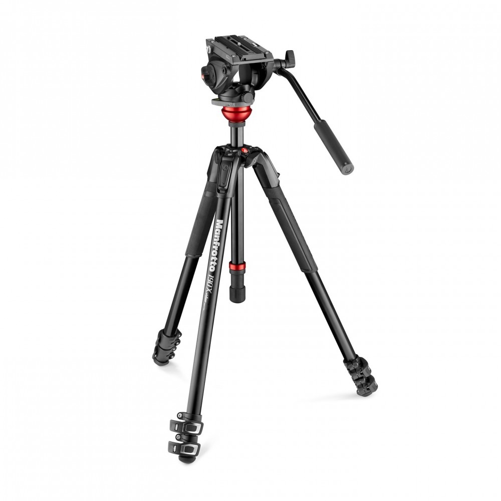 Głowica wideo 500 Fluid z płaską podstawą i statywem 190X Video Alu - Manfrotto 
Głowica wideo 500 z płaską podstawą dla