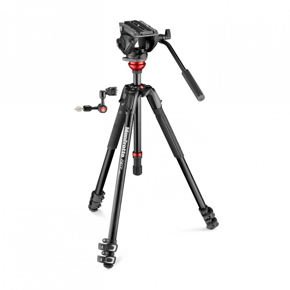Głowica wideo 500 Fluid z płaską podstawą i statywem 190X Video Alu - Manfrotto 
Głowica wideo 500 z płaską podstawą dla