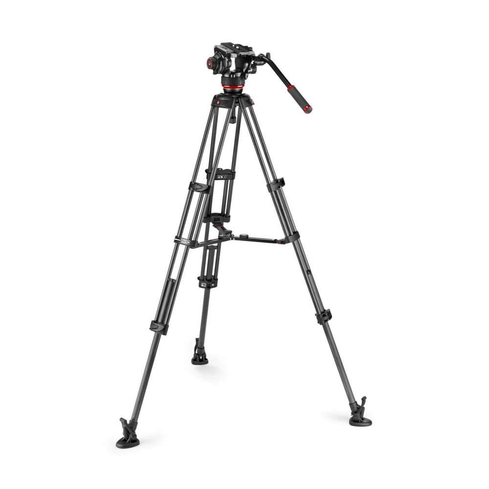 Zestaw Twin Carbon + głowica 504X - środ rozp Manfrotto -  2