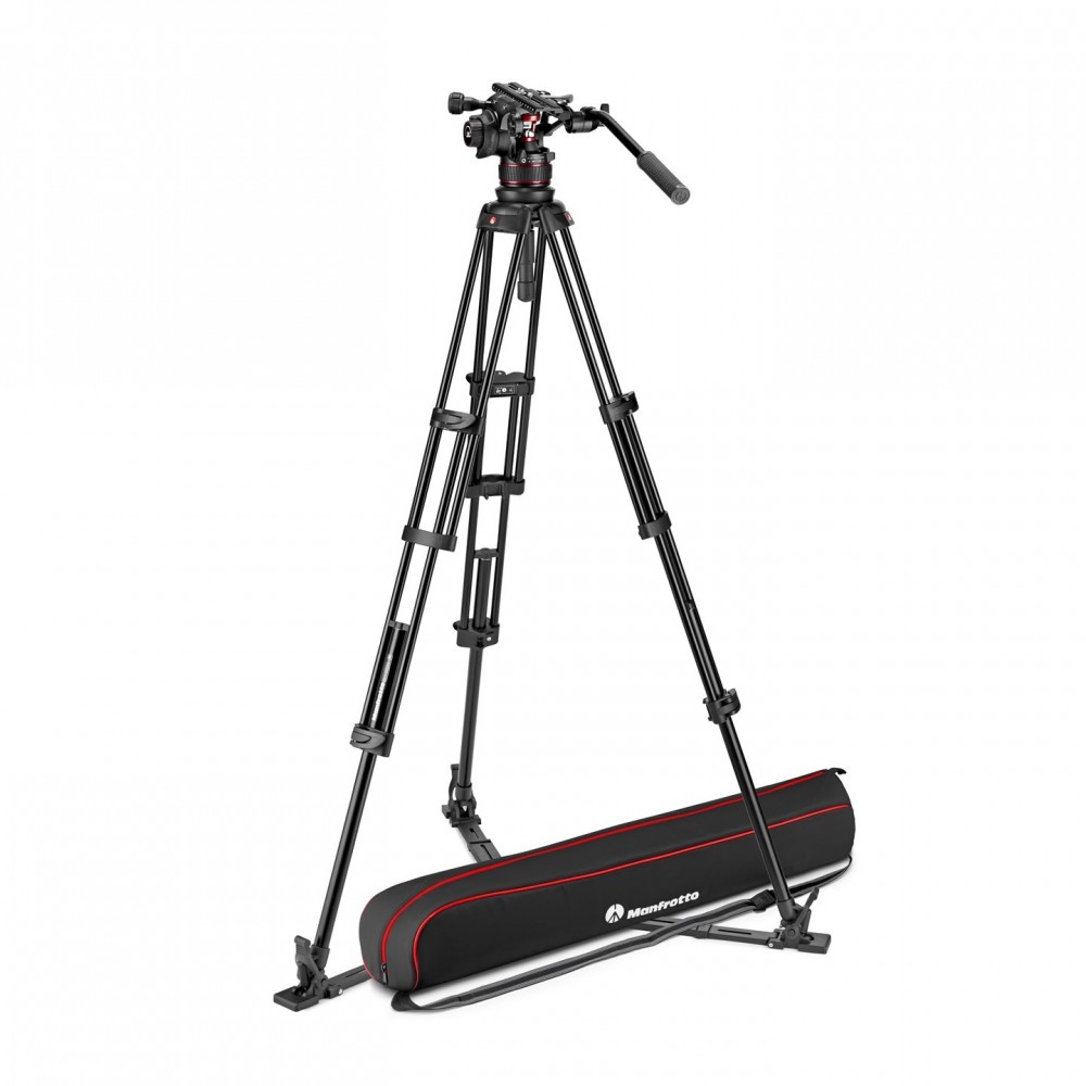 Zestaw Twin Alu z głowicą 612- dolna rozp Manfrotto -  1