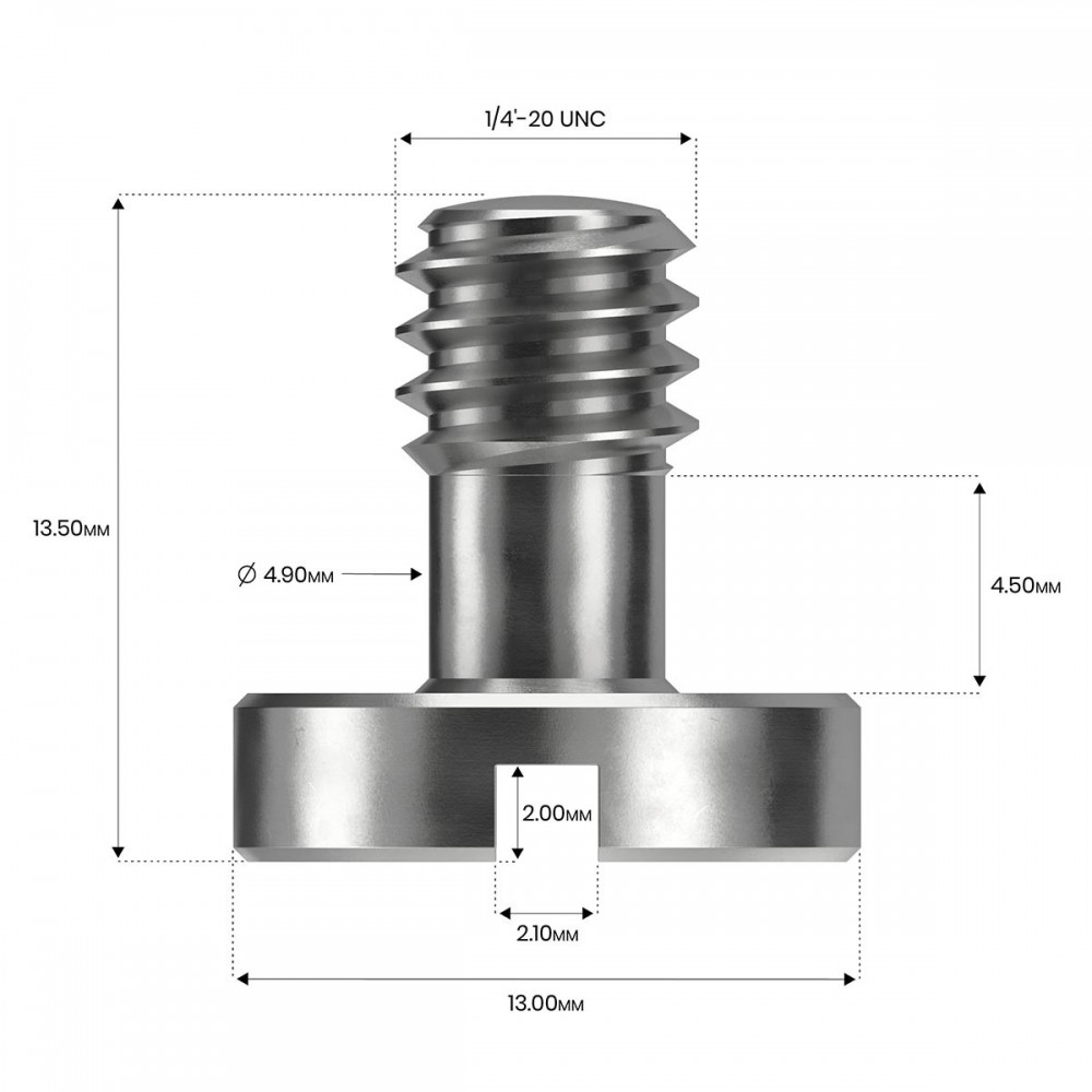 copy of 8Sinn 1/4"x20 Hex Screw - Camera Fixing Screw 8Sinn - Kluczowe cechy:

Stal nierdzewna
Rozmiar i skok gwintu: 1/4 "x20
G