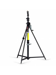 Geared Wind-Up Stand with Safety Release Cable, Black Chrome Manfrotto - Wytrzymały statyw oświetleniowy o maksymalnej