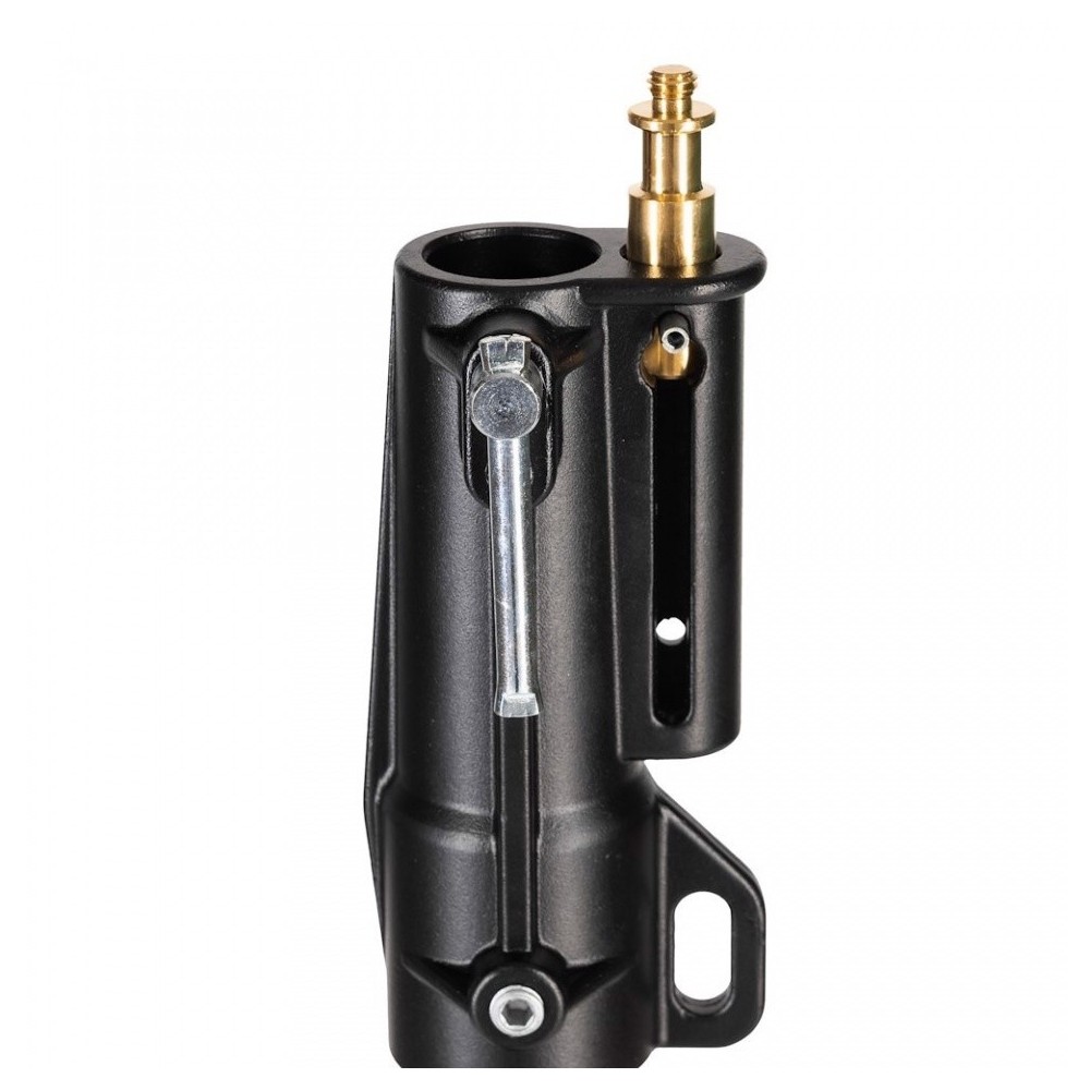 Geared Wind-Up Stand with Safety Release Cable, Black Chrome Manfrotto - Wytrzymały statyw oświetleniowy o maksymalnej