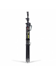 Geared Wind-Up Stand with Safety Release Cable, Black Chrome Manfrotto - Wytrzymały statyw oświetleniowy o maksymalnej