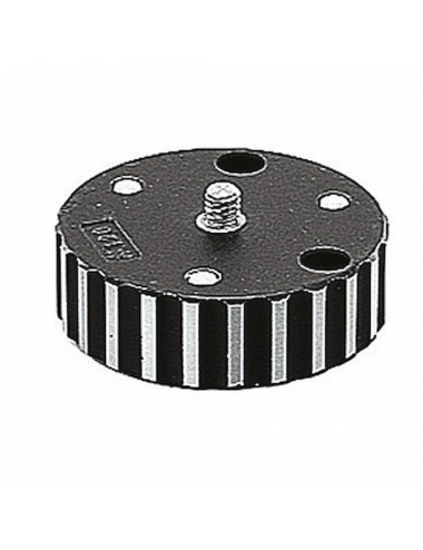 Platforma 60mm gwinty 3/8" Manfrotto - Rozpórka statywu do głowicy z przekładnią Podwójna nasadka 3/8'' Pozwala na osiągnięcie p