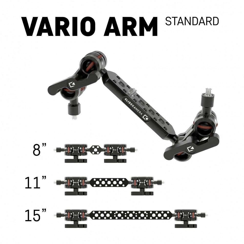 Ramię Vario Standard Slidekamera - 
Umożliwia montaż różnego rodzaju akcesoriów foto/wideo
Szeroki zakres ruchu
Duża liczba
