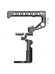 Panasonic GH6 Cage 8Sinn - - Punkty montażowe 1/4" - Punkt ustalający Arri (punkt montażowy 3/8" na górze) - Gwinty M4 (górny