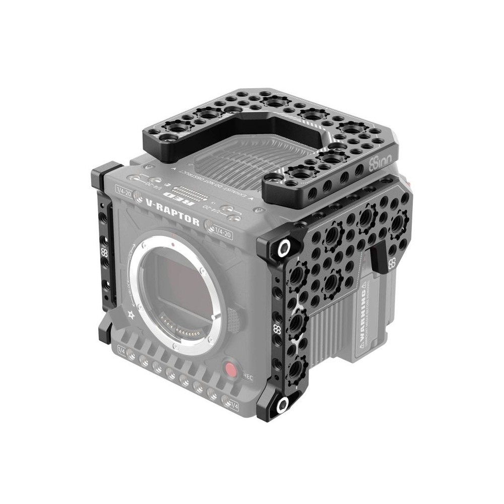 Top Plate + Right & Left Side Plate dla RED V-Raptor 8Sinn - - trzyczęściowy zestaw - punkty montażowe 1/4" - punkty