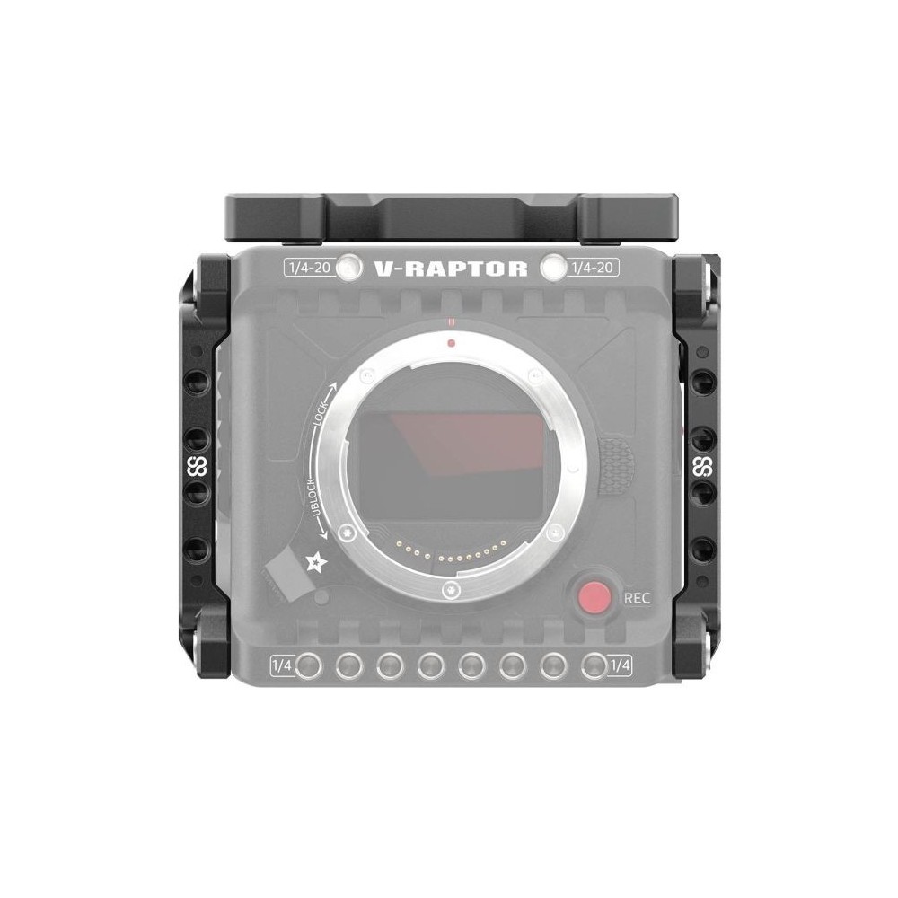 Top Plate + Right & Left Side Plate dla RED V-Raptor 8Sinn - - trzyczęściowy zestaw - punkty montażowe 1/4" - punkty