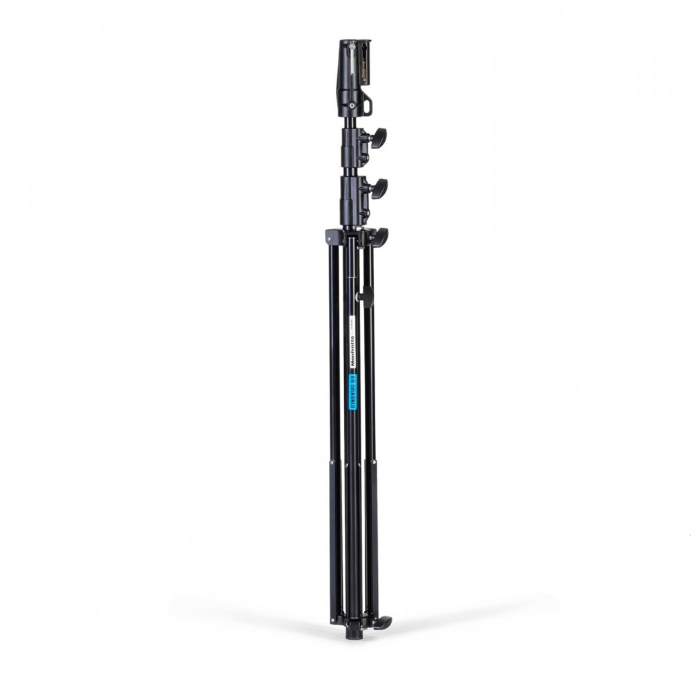 Czarny aluminiowy statyw dla seniorów Manfrotto - 
Profesjonalny statyw fotograficzny do zdjęć w studio lub w