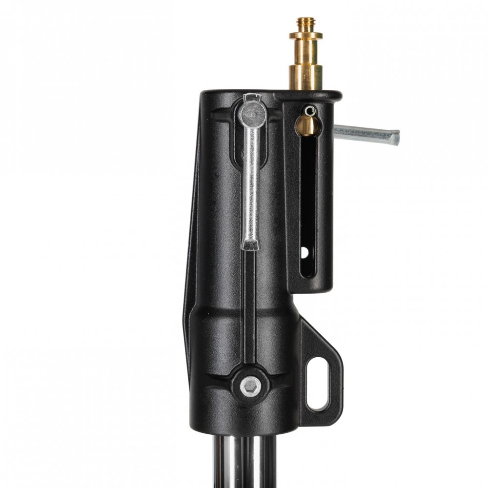 Statyw oświetleniowy Cine Steel Czarny Manfrotto - 
Maksymalna wysokość: 212 cm
Minimalna wysokość: 131 cm
Długość zamknięcia: