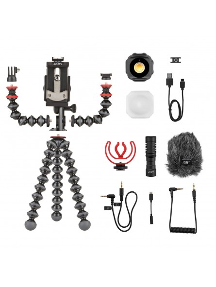 Joby GorillaPod Mobile Vlogging Kit Joby - Przenośny i lekki — zaprojektowany dla twórców treści mobilnych Elastyczny — mobilny 