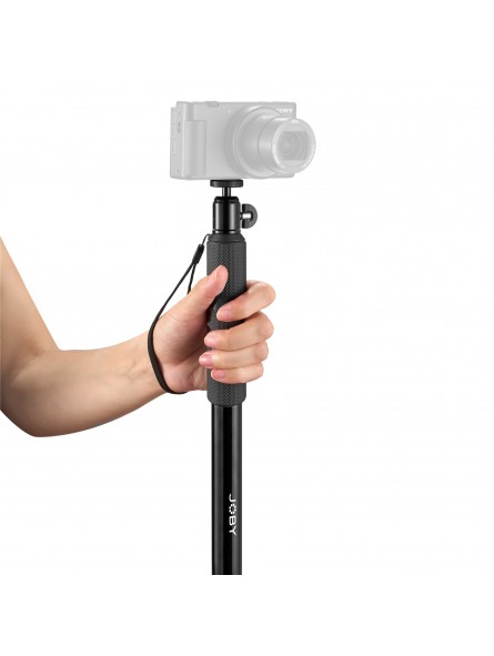 Joby Kompaktowy monopod 2w1 Joby - Konstrukcja monopodu z napędem JOBY Zaprojektowany dla kompaktowych aparatów bezlusterkowych 