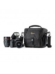 Torba Nova 170 AW II Black Lowepro - Pasuje do lustrzanek cyfrowych z dołączonym obiektywem 24-105mm, 1-2 dodatkowymi obiektywam