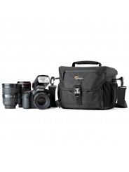 Lowepro Torba Nova 180 AW II Black Lowepro - Pasuje do lustrzanek cyfrowych o głębokości Pro i dołączonego obiektywu 24-105 mm, 