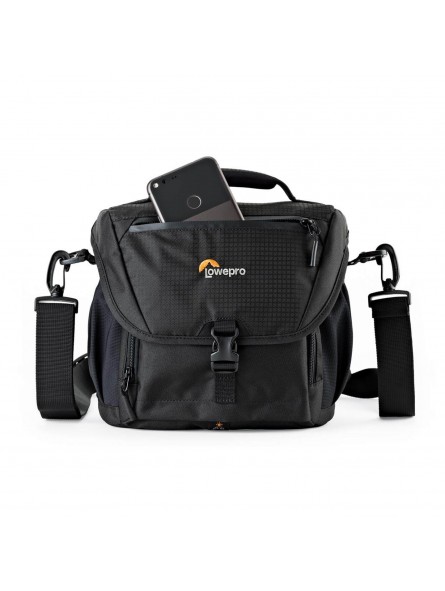 Torba Nova 170 AW II Black Lowepro - Pasuje do lustrzanek cyfrowych z dołączonym obiektywem 24-105mm, 1-2 dodatkowymi obiektywam