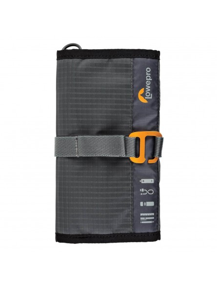 Lowepro GearUp Wrap Dark Grey Lowepro - Kompaktowy organizer podróżny na kable telefoniczne, adaptery, pamięci USB i małe urządz