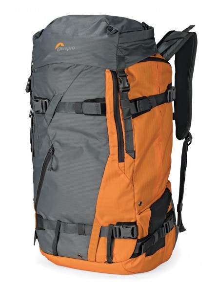 Lowepro Plecak Powder BP 500 AW Grey/Orange Lowepro - Pasuje do standardowych aparatów i obiektywów DSLR i Pro Mirrorless Bezpie