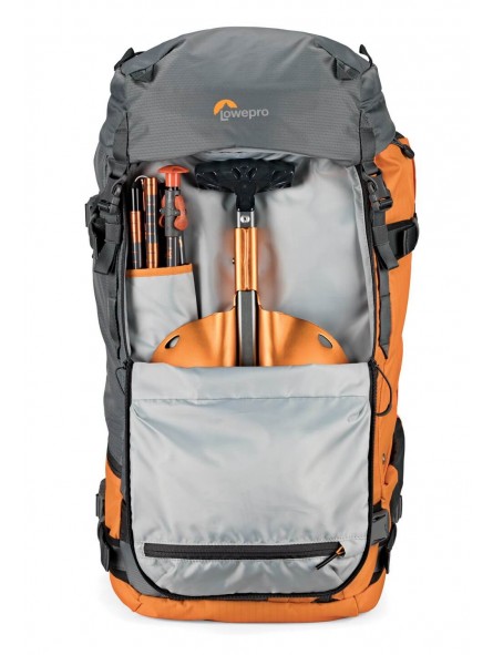 Lowepro Plecak Powder BP 500 AW Grey/Orange Lowepro - Pasuje do standardowych aparatów i obiektywów DSLR i Pro Mirrorless Bezpie