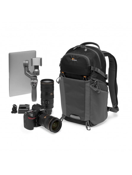 Lowepro Plecak Photo Active BP 200 AW Black/Grey Lowepro - System rozdzielaczy QuickShelf™ otwiera się na 3-poziomową półkę lub 