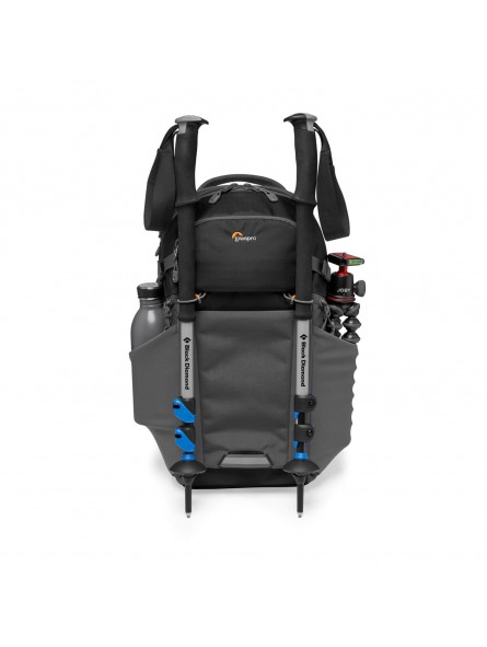 Lowepro Plecak Photo Active BP 200 AW Black/Grey Lowepro - System rozdzielaczy QuickShelf™ otwiera się na 3-poziomową półkę lub 