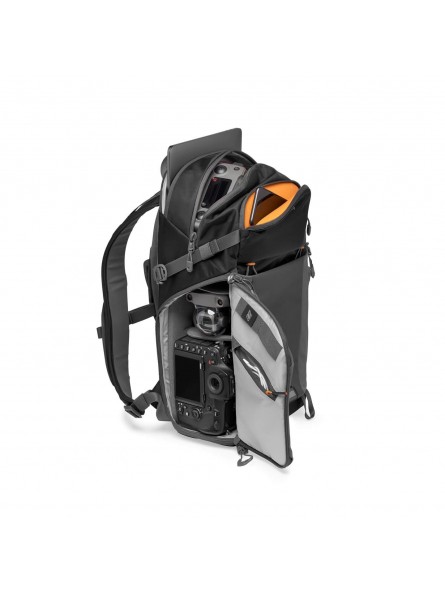 Lowepro Plecak Photo Active BP 200 AW Black/Grey Lowepro - System rozdzielaczy QuickShelf™ otwiera się na 3-poziomową półkę lub 