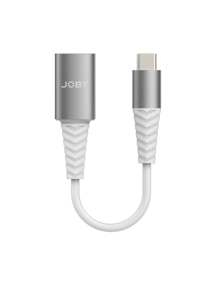 Adapter USB-C - USB-A 3.0 Joby - Zaprojektowany dla twórców treści będących w ruchu Stylowa i wytrzymała, aluminiowa obudowa w k