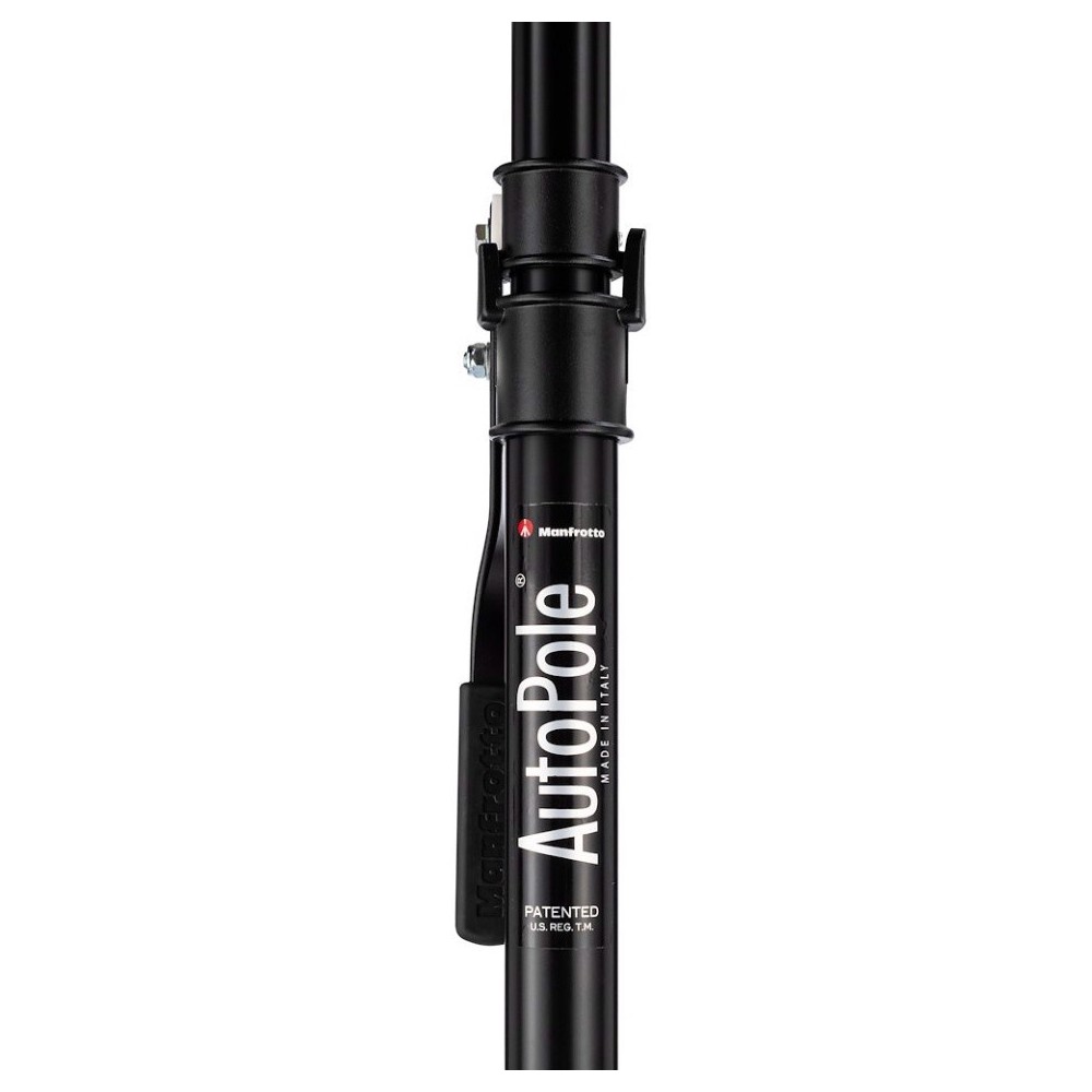 Autopole 1,5-2,7m, czarny Manfrotto - 
Łatwy w użyciu system wspornikowy z blokadą bezpieczeństwa
Wytrzymałe i niezawodne