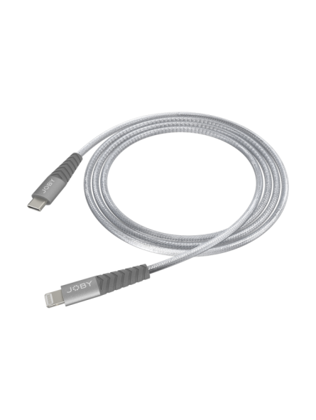 Joby Kabel USB-C - Lightning 2m gwiezdna szarość Joby - Zaprojektowany dla twórców treści będących w ruchu USB-C PD Szybkie łado