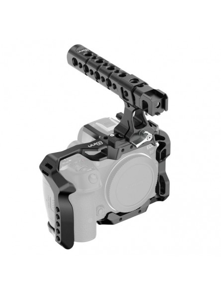 CANON EOS R7 Cage 8Sinn - - Punkty mocowania 1/4”. - Punkty mocowania M4 - uchwyty na pasek - mocowanie zimnej stopki - lekka ko