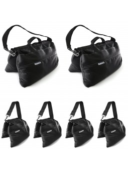 Podstawowy zestaw worków z piaskiem Udengo - 
Bardzo solidna konstrukcja, wysoka wytrzymałość (certyfikowana)
Kieszenie