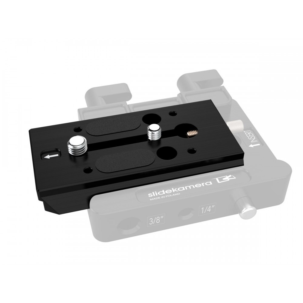 B-Stock AK-101 sliding plate for AKC-3 adapter Slidekamera - Rozmiar: 90mm x 50mm x 11mm Kolor: czarnyWaga: 0,1 kgMateriał: twar