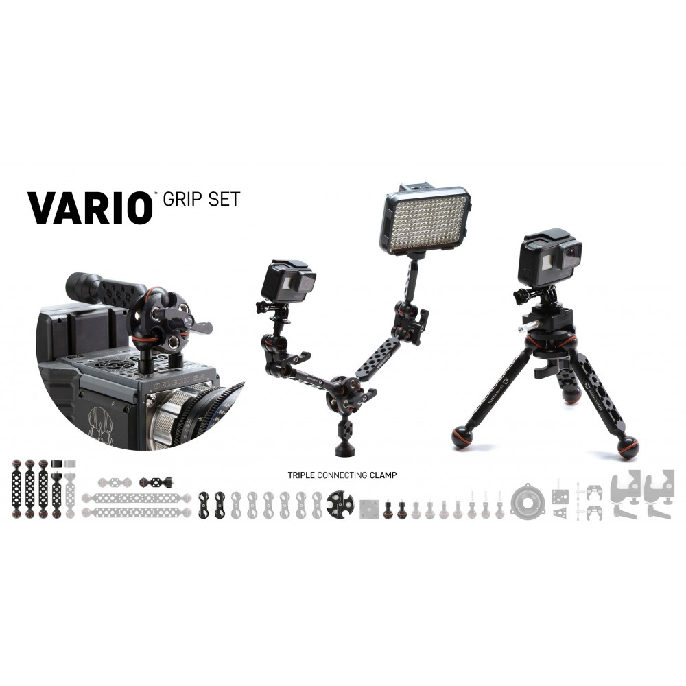 Vario Grip Set Slidekamera - wielofunkcyjny zestaw uchwytów. To jak LEGO dla dużych chłopców. Wideo: