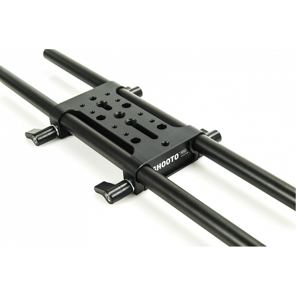 Shooto Rig - Uniwersalny Baseplate Slidekamera - Całkowita długość riga: 250 mm (9,8")Kolor: czarnyWaga: 0,56 kgMateriał: