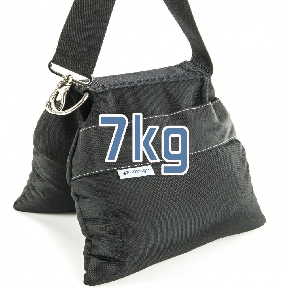 Sandbag Standard 7kg Udengo - Rozmiar: 26 cm x 24 cm / 10,2" x 9,5 "Waga: około 7 kg (wypełnienie suchym piaskiem)Materiał: