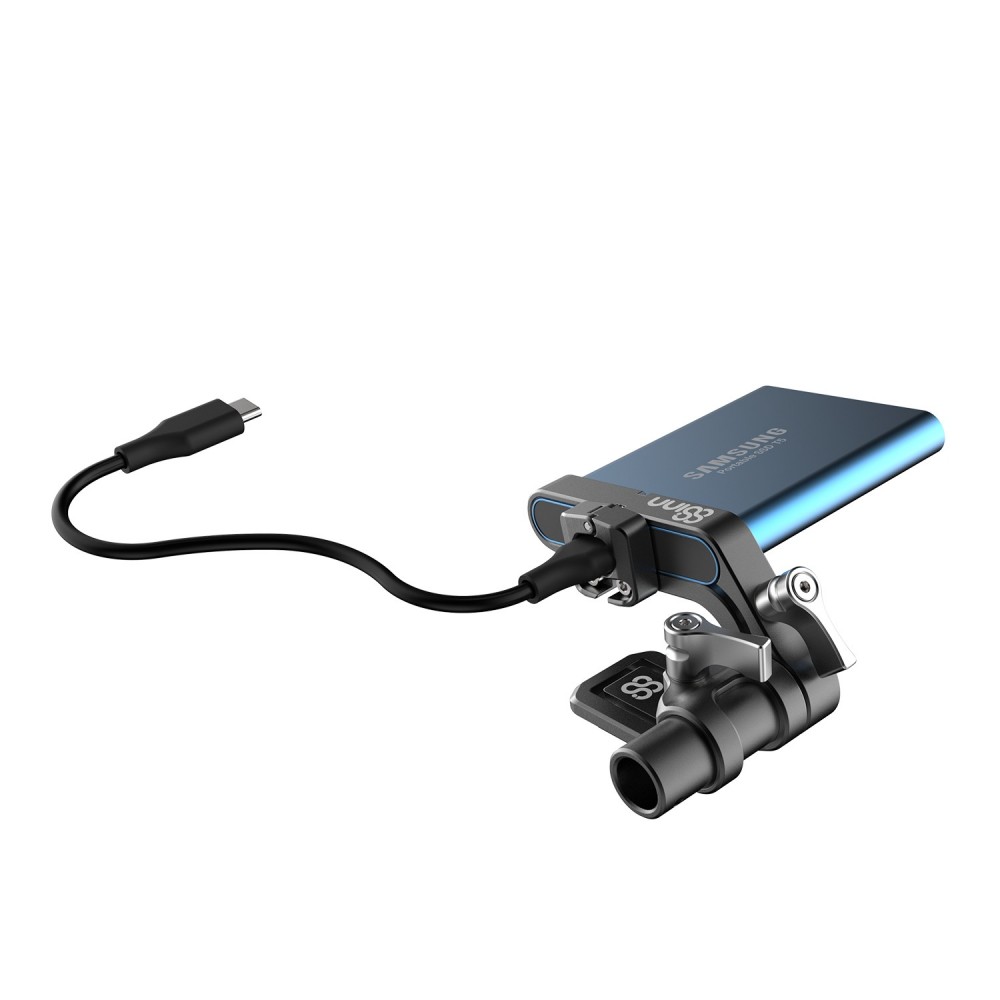 Uchwyt SSD dla Samsung T5 na 15mm pręcie montażowym 8Sinn - 8Sinn Uchwyt SSD dla Samsung T5 na 15mm pręcie lub zimnej stopce