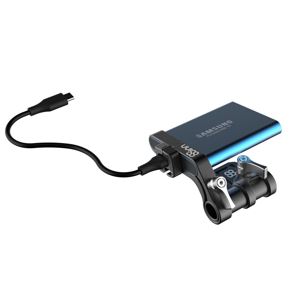 Uchwyt SSD dla Samsung T5 na pręcie 15mm 8Sinn - 8Sinn Uchwyt SSD dla Samsung T5 na pręcie 15mm lub mocowaniu Cold Shoe 6