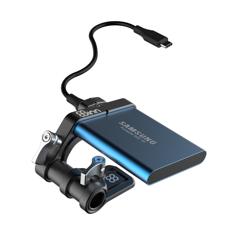 Uchwyt SSD dla Samsung T5 na pręcie 15mm 8Sinn - 8Sinn Uchwyt SSD dla Samsung T5 na pręcie 15mm lub mocowaniu Cold Shoe 7