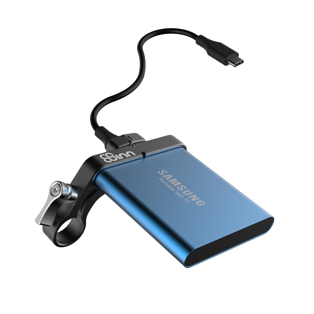 Uchwyt SSD dla Samsung T5 na pręcie 15mm 8Sinn - 8Sinn Uchwyt SSD dla Samsung T5 na pręcie 15mm lub mocowaniu Cold Shoe 5