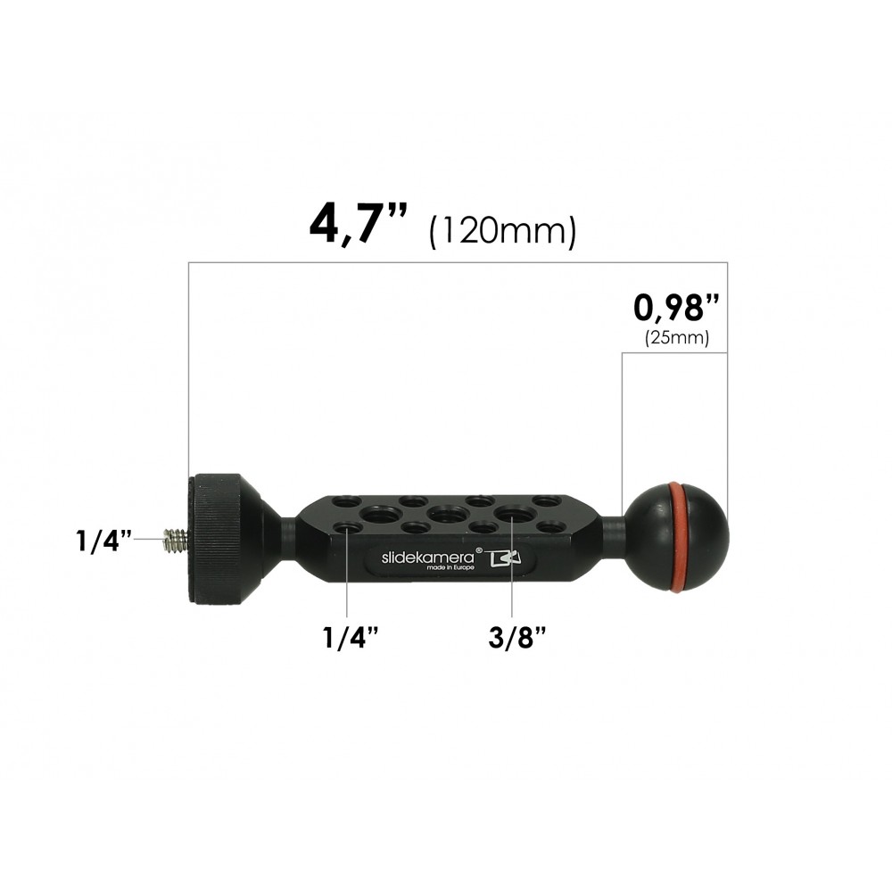 Przegubowe długie ramię Vario 4,7" Slidekamera - 1