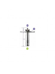 Adapter męski 28 mm / 1 1/8" Manfrotto - 
Mocowanie górne 1 1/8'' (28mm) trzpień 
Śruba M10 (163-10), M12 (163-12) lub 3/8"