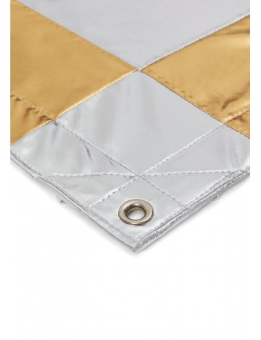 Tkanina Refleksyjna Shiny Silver/Gold Check Rocket Film Equipment -  1