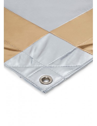 Tkanina Refleksyjna Matt Silver/Gold Check Rocket Film Equipment -  1