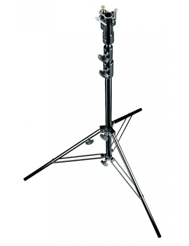 Czarny aluminiowy statyw dla seniorów Manfrotto z poduszką powietrzną - Wytrzymały statyw fotograficzny do sesji zdjęciowych w