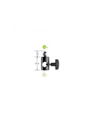Gwint statywu 3/8"5/8" i złącze nakrętki Manfrotto - śruba 3/8''
Gniazdo 5/8'' (16 mm)
Aluminium
 2