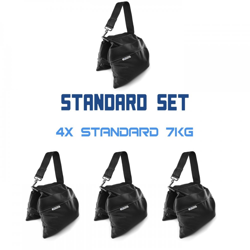 Zestaw worków z piaskiem standard 4 x 7 kg Udengo - Bardzo solidna konstrukcja, wysoka wytrzymałość (certyfikowany) Kieszenie