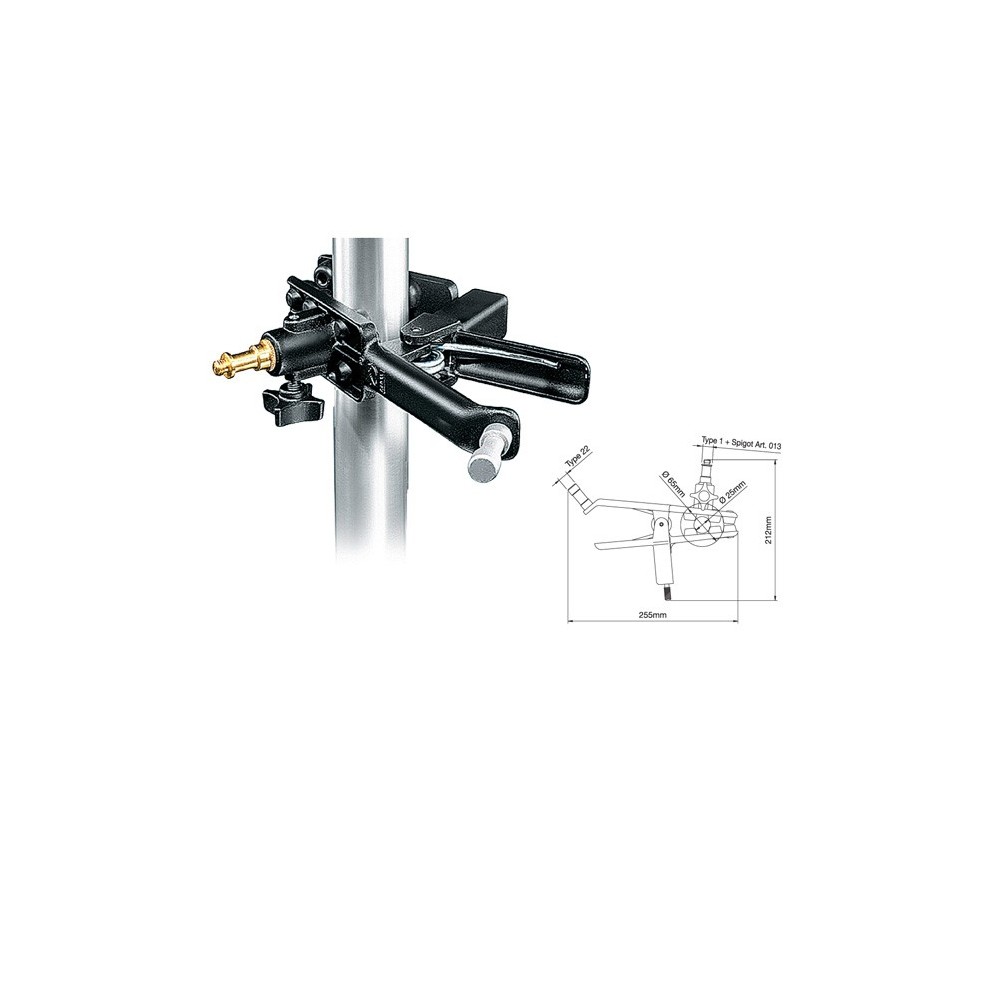 Sky Hook Gaffer Grip 25mm do 65mm Manfrotto - Wiele opcji mocowania dla wszechstronności
Bezpieczne mocowanie do prętów od 25