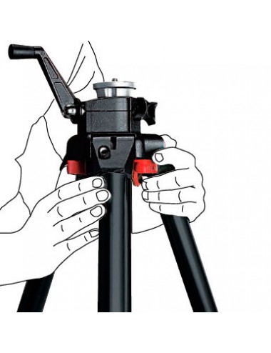 Statyw Manfrotto TRIAUT w kolorze czarnym - 
Zwalnianie nóg pojedynczo lub jednocześnie
Regulacja każdego kąta osobno dla
