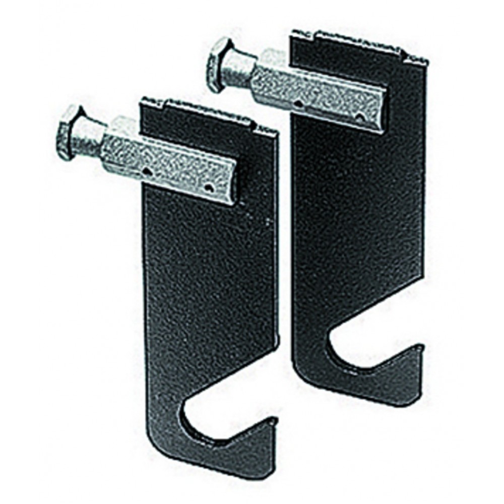 Pojedyncze haczyki na papier do tła Zestaw dwóch Manfrotto - Zestaw 2 szt.
Czarna stal
Pasuje do Super Clamp
 1