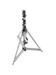 Statyw z przekładnią i linką bezpieczeństwa, stal chromowana Manfrotto - Wytrzymały statyw oświetleniowy o maksymalnej